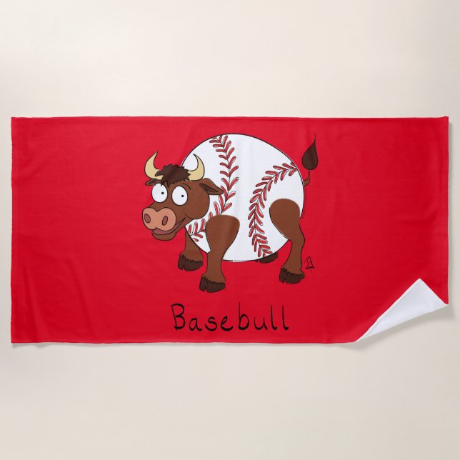 Serviette De Plage Baseball Bull Sports Petits (Devant)