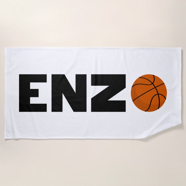 Serviette De Plage Basket-ball Enzo (Devant)