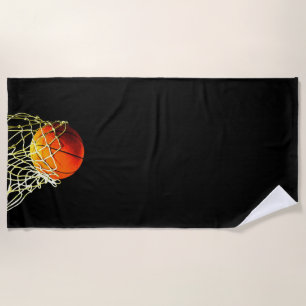 Serviette De Plage Basket-ball I Love