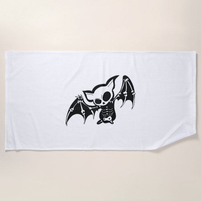 Serviette De Plage Bat Halloween (Devant)