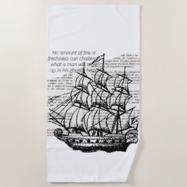 SERVIETTE DE PLAGE BATEAU AVEC DEVIS