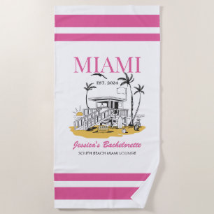 Serviette De Plage Beach Bachelorat Party Bridesmaid Texte personnali