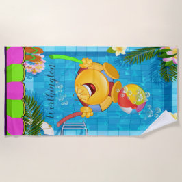 Serviette De Plage Beach Towers Pool Sourires 2