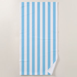 Serviette De Plage Bébé Bleu et Blanc Grandes Dimensions Verticales