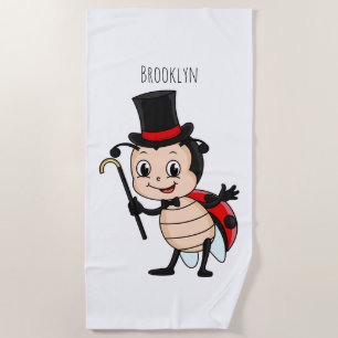 Serviette De Plage Bébé mignon avec chapeau et dessin animé de cravat