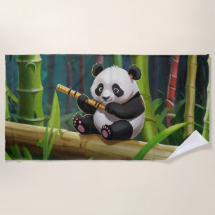 Serviette De Plage Bébé Panda Ours Art pour enfants