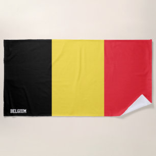 Serviette De Plage Belgique Drapeau splendide patriotique