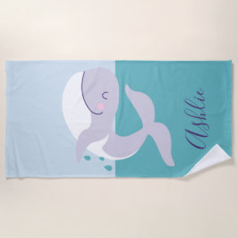 Serviette De Plage Belle baleine à saute graphique simple