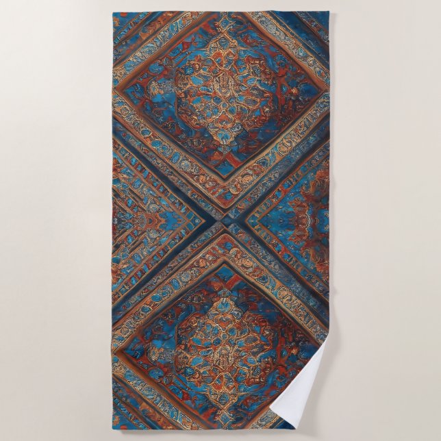 Serviette De Plage Belle collection de vieux Motifs persans moderne (Devant)