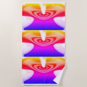 Serviette De Plage Belle comète arc-en-ciel art