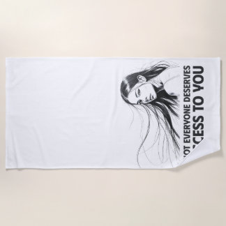 Serviette De Plage Belle ligne féminine Art - Qui vous mérite