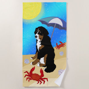 Serviette de plage bernoise de chien de montagne