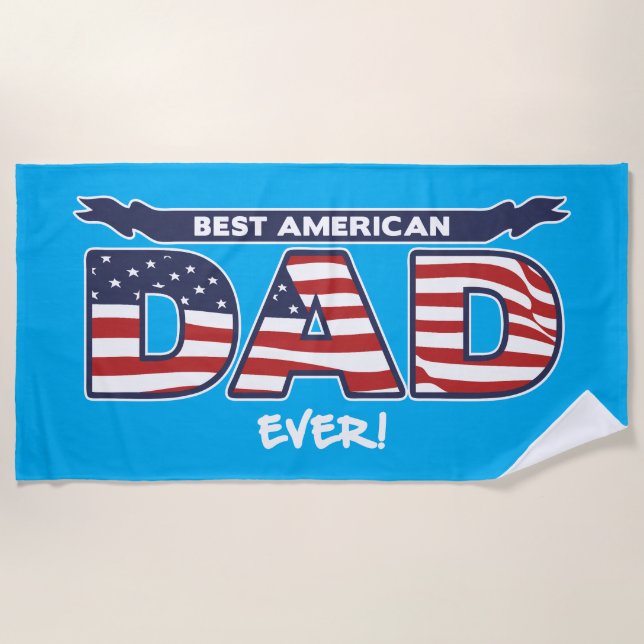 Serviette De Plage Best American Dad Ever (Devant)