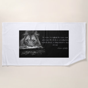 Serviette De Plage Bible Verse Écriture 1 Pierre 5:8 KJV Beach Servie