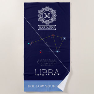 Serviette De Plage Bibliothèque de constellation zodiaque
