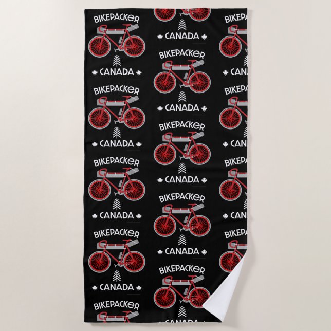 Serviette De Plage Bikepacking Canada (Devant)