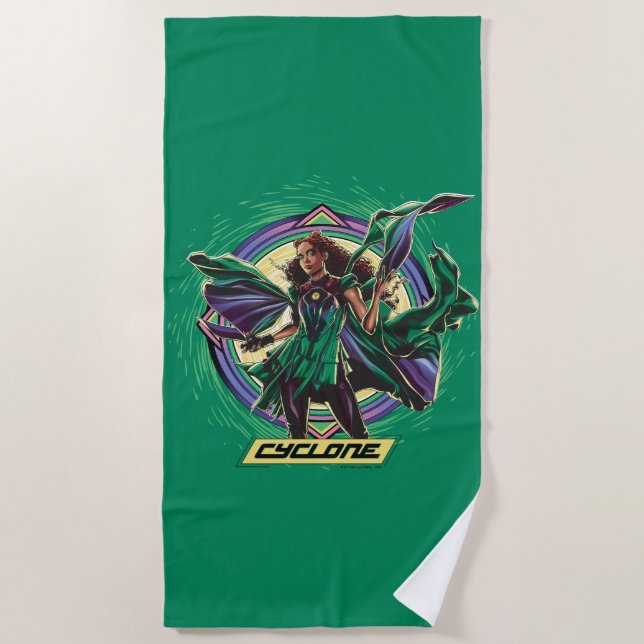 Serviette De Plage Black Adam | Cyclone Character Graphic (Devant)