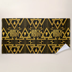 Serviette De Plage Black Adam Lightning Bolt Motif triangulaire
