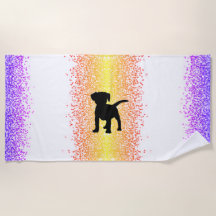 Serviette de plage Black Dog Sparkle
