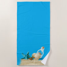 Serviette de plage bleu ciel
