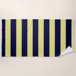 Serviette De Plage Bleu et Jaune de la marine