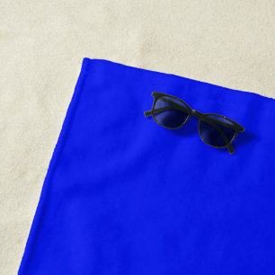 Serviette De Plage Bleu saphir uni bleu vif