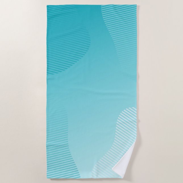 Serviette De Plage bleu turquoise (Devant)