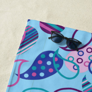 Serviette De Plage Blue Paisley