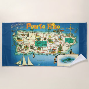 Serviette de plage Blue Porto Rico Greming
