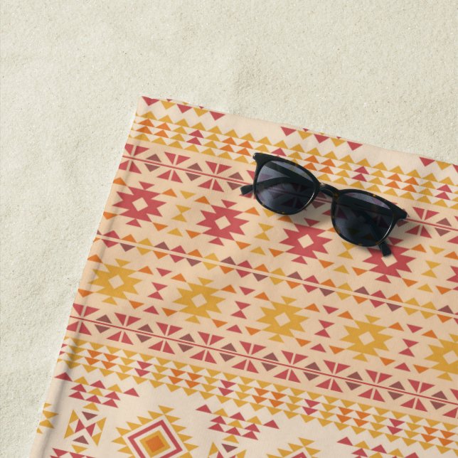 Serviette De Plage Boho Aztec Mousse (En situation)