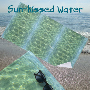 Serviette De Plage Boho Chic Tropical Eau Aquamarine