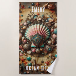 SERVIETTE DE PLAGE BOÎTE À ÉCHELLE WHACKACKACKK WHIMSICAL