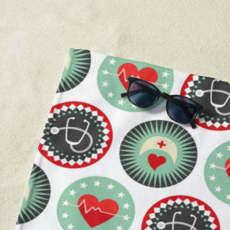 Serviette De Plage Bold Nurse Pattern