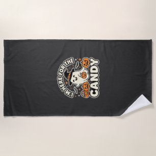 Serviette De Plage Bonbons Halloween Fantôme Citrouille Design