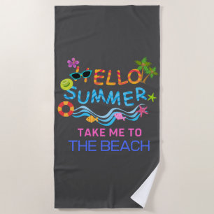Serviette De Plage Bonjour Summer Sea Beach Party