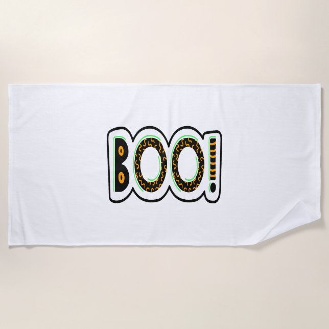 Serviette De Plage BOO Halloween (Devant)