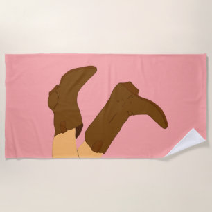 Serviette De Plage Bottes Cowboy