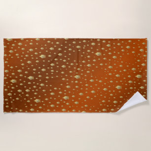 Serviette De Plage bouddha, doré + bouddha, motif asiatique, brillant