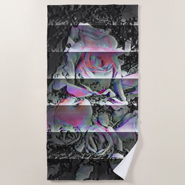 Serviette De Plage Bouquet Techno  (Devant)