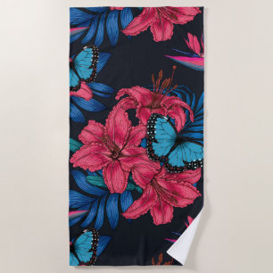 Serviette De Plage Bouquet tropical