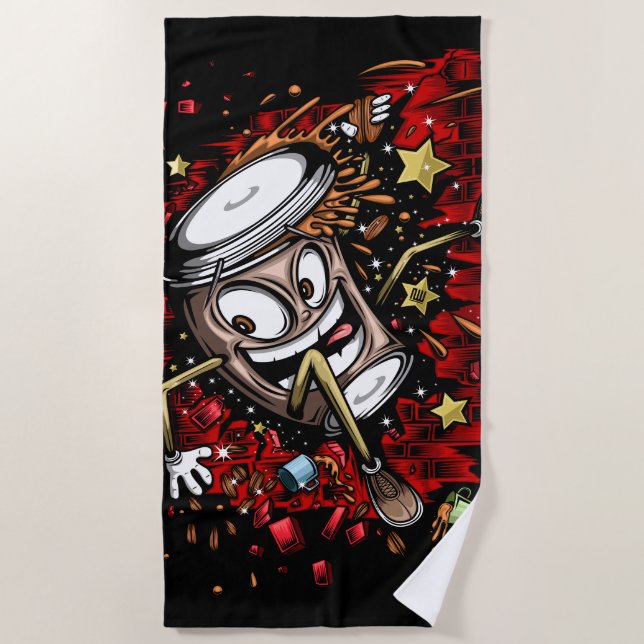 Serviette De Plage Bourse de café (Devant)