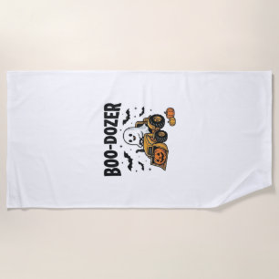 Serviette De Plage Bouteur fantôme de Halloween Design_1