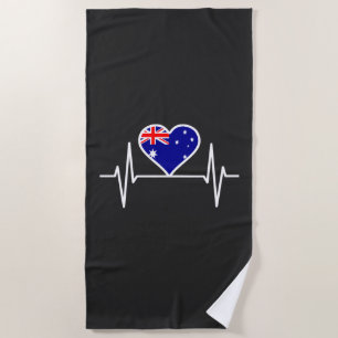 Serviette De Plage Bouton du drapeau australien