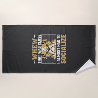 Serviette De Plage Bouvier anglais drôle Sociabiliser Chien