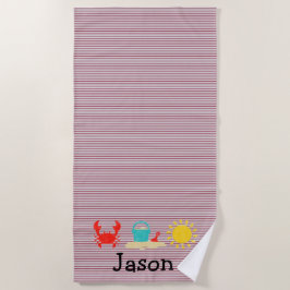Serviette De Plage Boys Watercolor Beach Trio Beach Towel