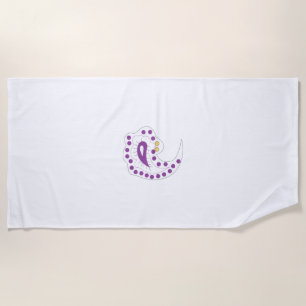 Serviette De Plage Bransoletka z serduszkiem Style, aubergine légère