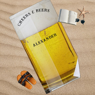 Serviette De Plage Bravo en Bières boire Géant Mug Stein Monogramme