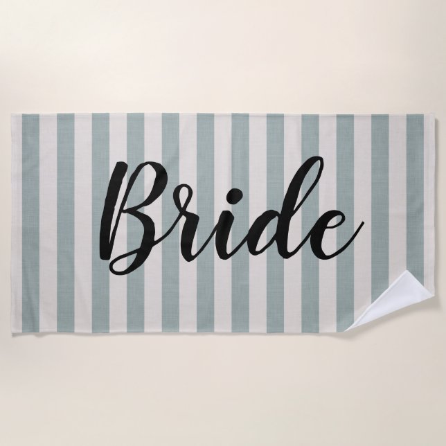 Serviette De Plage Bride Rustique Bleu (Devant)