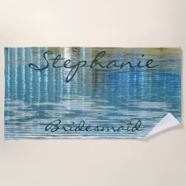 Serviette De Plage Bridesmaid Abstrait Reflection Beach