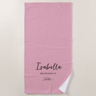 Serviette De Plage Bridesmaids Mauve Botanical